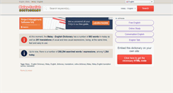 Desktop Screenshot of malayenglishdictionary.com