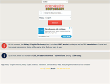 Tablet Screenshot of malayenglishdictionary.com